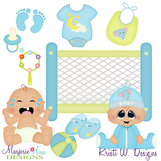 Sweet Baby Boy SVG Cutting Files + Clipart - Click Image to Close